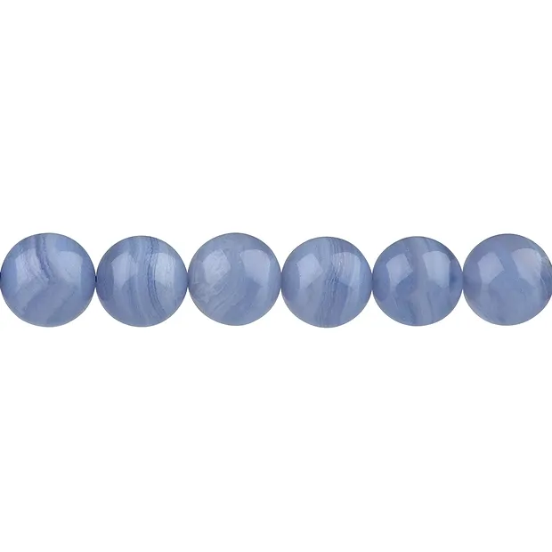 Filo di perline, Calcedonio (blu), 12 mm | grossista gemme e pietre curative