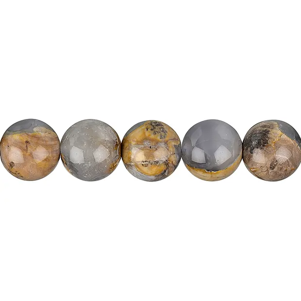 Strang Kugeln, Chalcedon in Matrix, 16mm | GH Edelsteine, Heilsteine & Schmuck