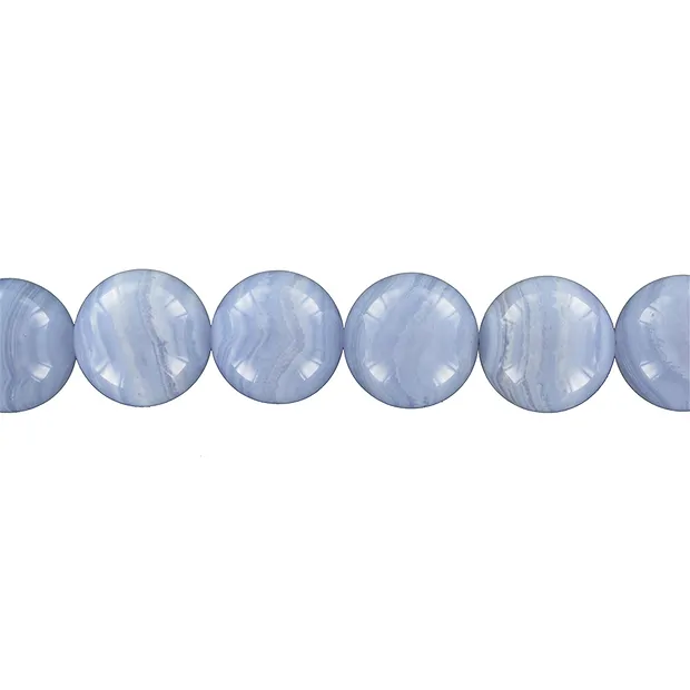 Strang Kugeln, Chalcedon (blau), 18mm | Edelsteine, Heilsteine & Schmuck-Handel