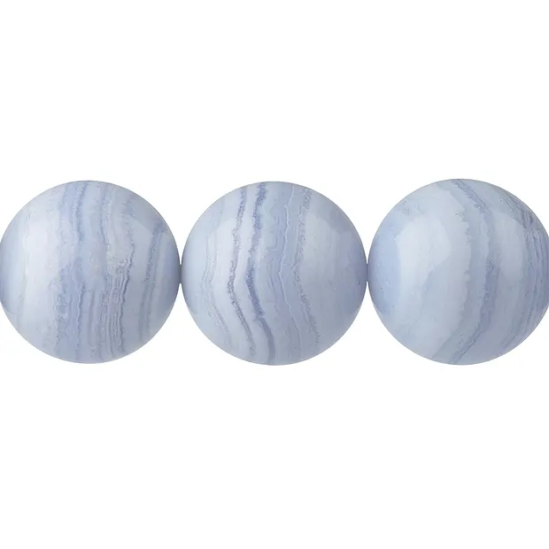Cuentas de piedras preciosas, Calcedonia (azul) A, 18mm | Marco Schreier