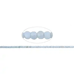 140450300521 Collar de botones, Calcedonia (azul), facetado, 03 x 04mm | Marco Schreier