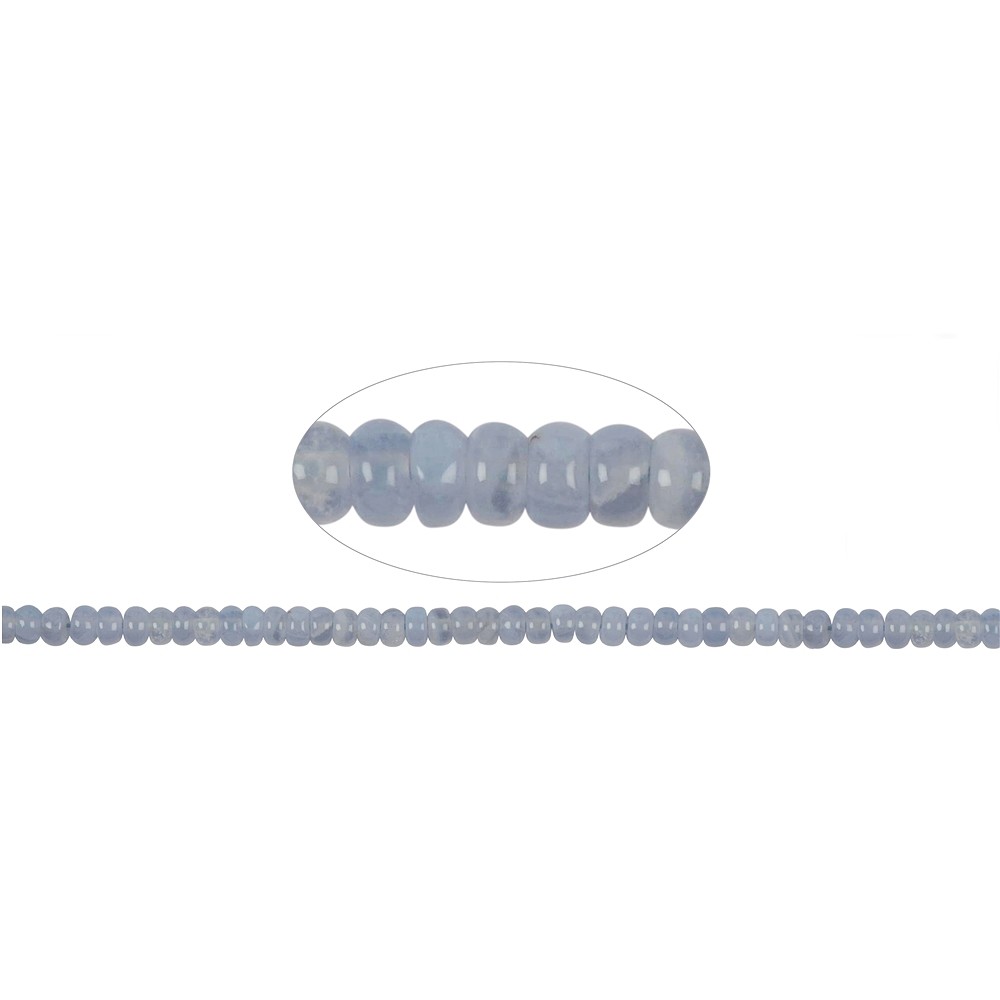 Collar de botones, Calcedonia (azul), 03 x 05mm | Marco Schreier