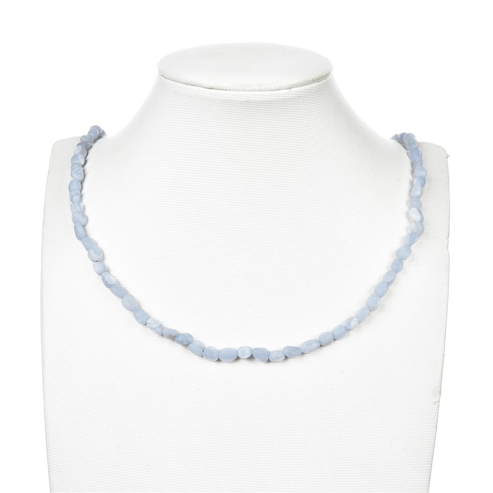 Fili di pepite, Calcedonio (blu), opaco, 06-08 x 04-06 mm | Marco Schreier