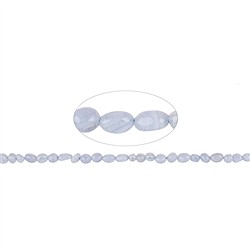 140450604421 Piedra rodada, Calcedonia (azul), 05-08 x 05-06mm | Marco Schreier