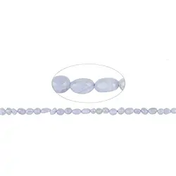 140450604421 Strand of Tumbled Stones, Blue Lace Agate (blue), 05-08 x 05-06mm | Marco Schreier