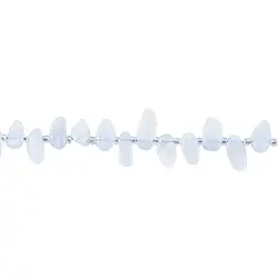 140450609820 Strand of nuggets "tooth", Blue Lace Agate (blue), 03-05 x 10-20mm | Marco Schreier