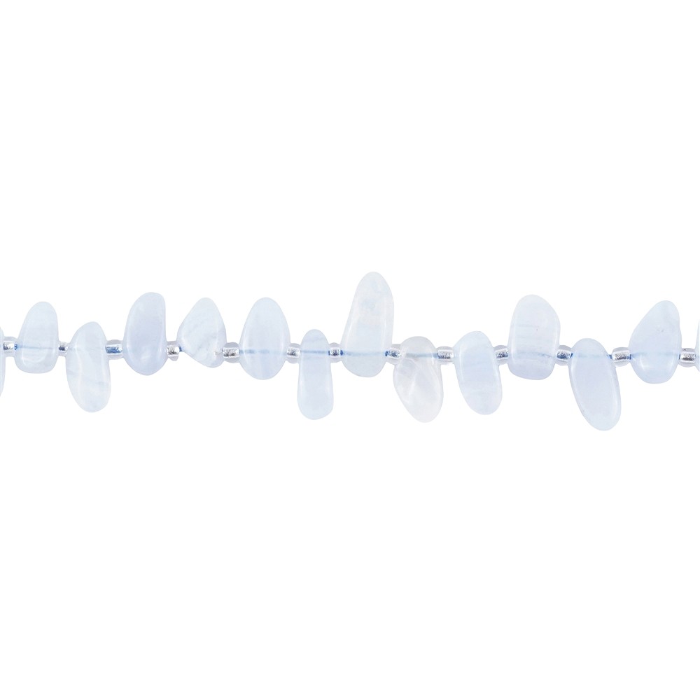 Strang Nuggets "Zahn", Chalcedon (blau), 03-05 x 10-20mm | Marco Schreier
