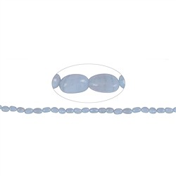 140450627220 Rang de colliers Nuggets, Calc&#xE9;doine (bleu), 06-08 x 04-06mm (38cm) | Marco Schreier