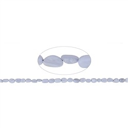 140450627511 Filo di pepite, Calcedonio (blu), opaco, 07-11 x 07-08mm | Marco Schreier