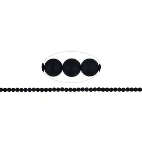 String Beads, Onyx (dyed), matt, 04mm | wholesale gems, healing stones & jewelry