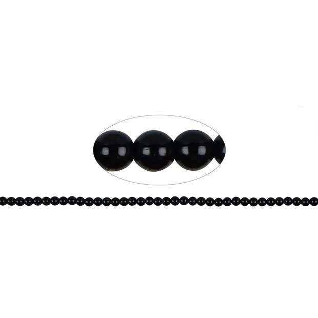 Rang de collier boules, Onyx (teintée), 04mm | Marco Schreier