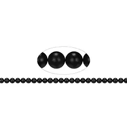 140460100510 Strang Kugeln, Onyx (gef.), matt, 06mm | Edelsteine, Heilsteine & Schmuck-Handel