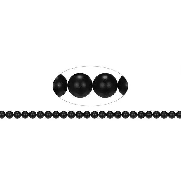 Strang Kugeln, Onyx (gef.), matt, 06mm | Edelsteine, Heilsteine & Schmuck-Handel