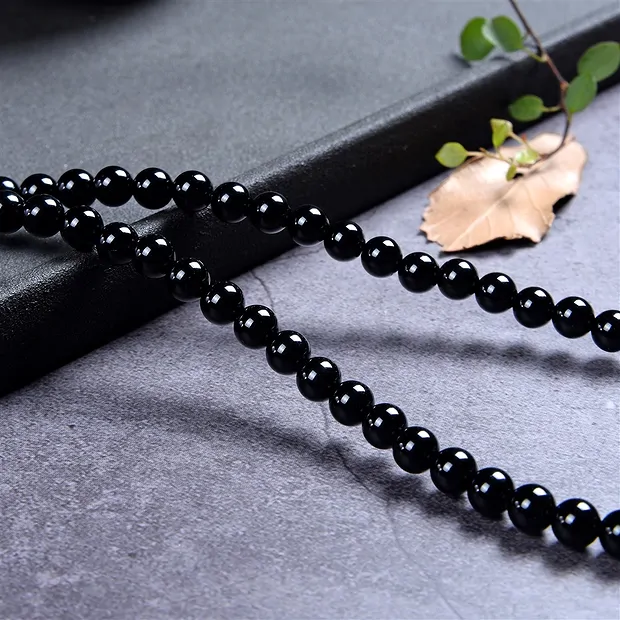 Rang de collier boules, Onyx (teintée), 06mm | Marco Schreier