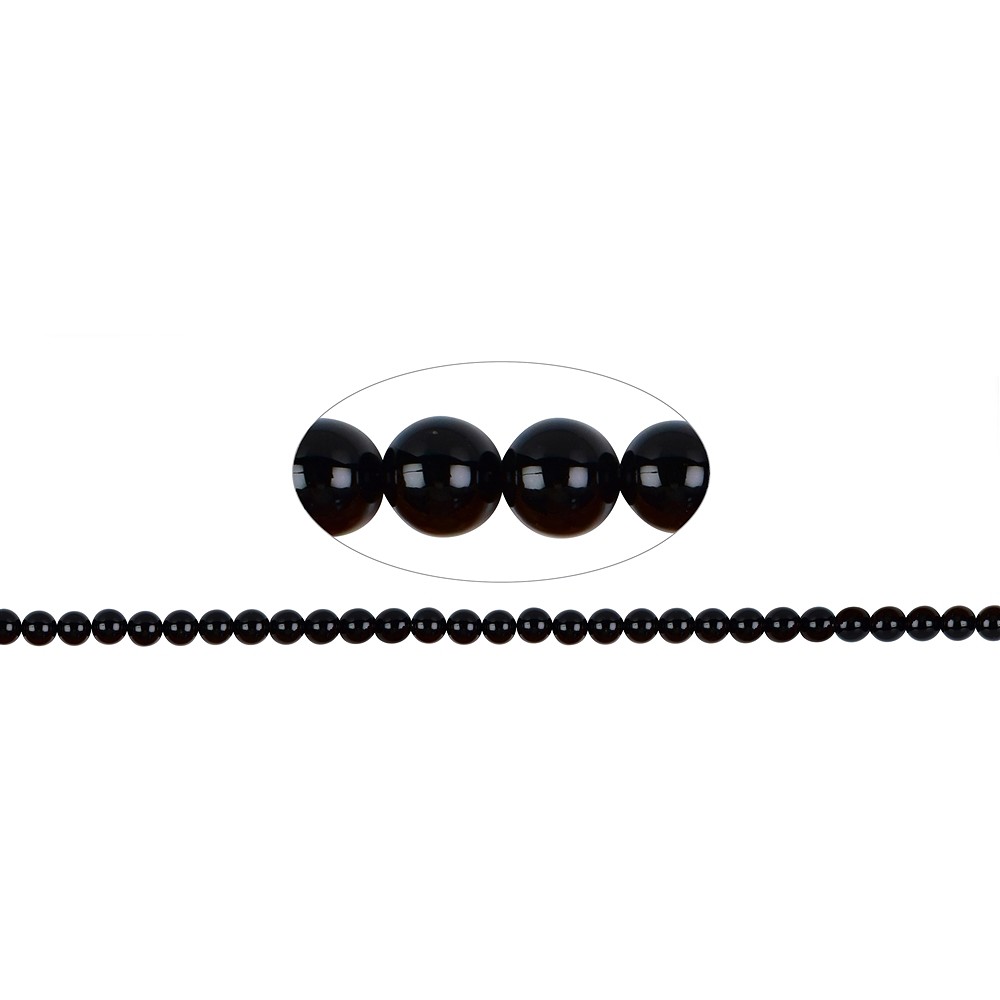 Rang de collier boules, Onyx (teintée), 06mm | Marco Schreier