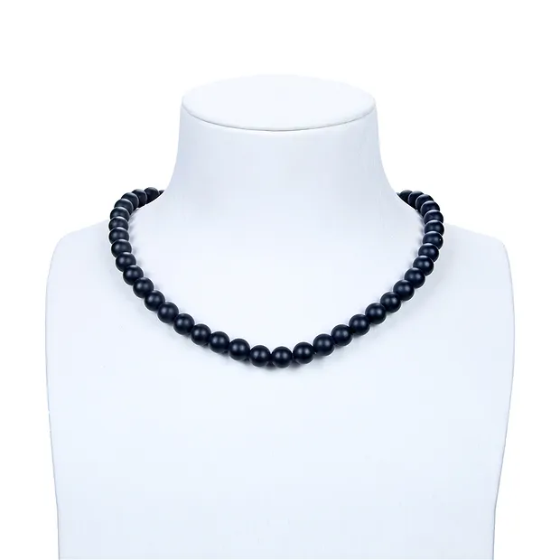 Rang de collier boules, Onyx (teintée), mat, 08mm | Marco Schreier