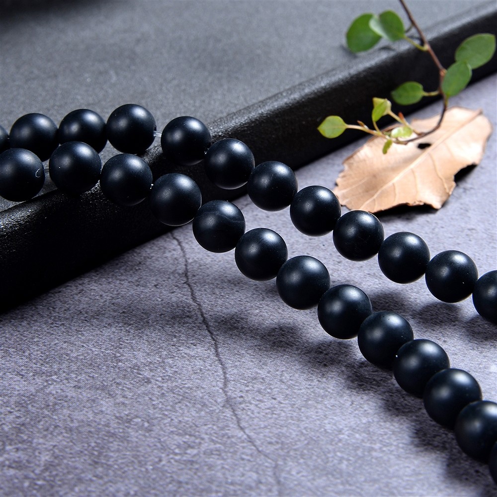 Filo di perline, Onice (colorato), opaco, 08mm | Marco Schreier