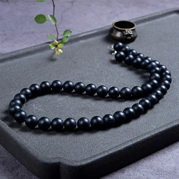 Rang de collier boules, Onyx (teintée), mat, 08mm | Marco Schreier
