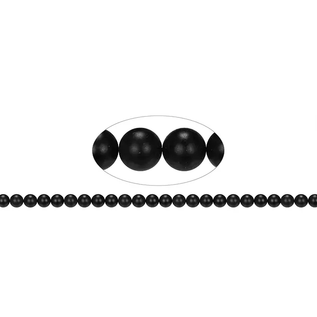 Rang de collier boules, Onyx (teintée), mat, 08mm | Marco Schreier