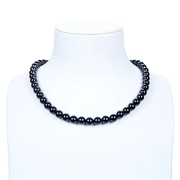 Rang de collier boules, Onyx (teintée), 08mm | Marco Schreier