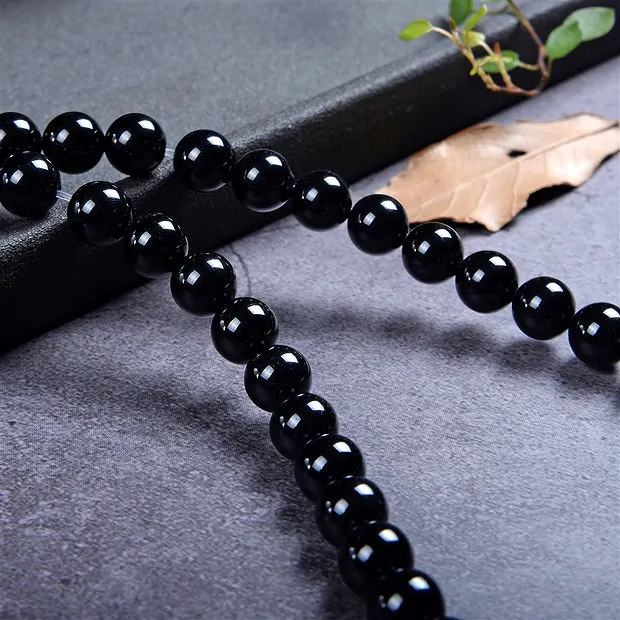 Rang de collier boules, Onyx (teintée), 08mm | Marco Schreier