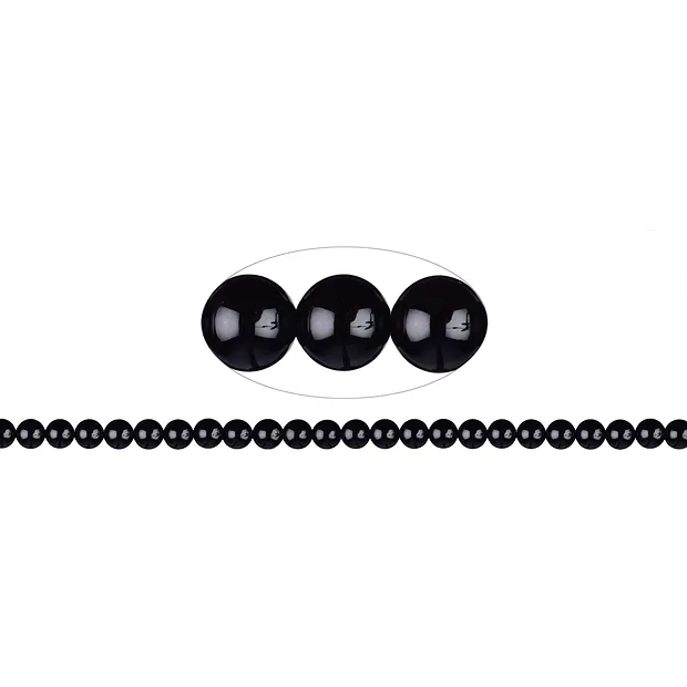 Rang de collier boules, Onyx (teintée), 08mm | Marco Schreier