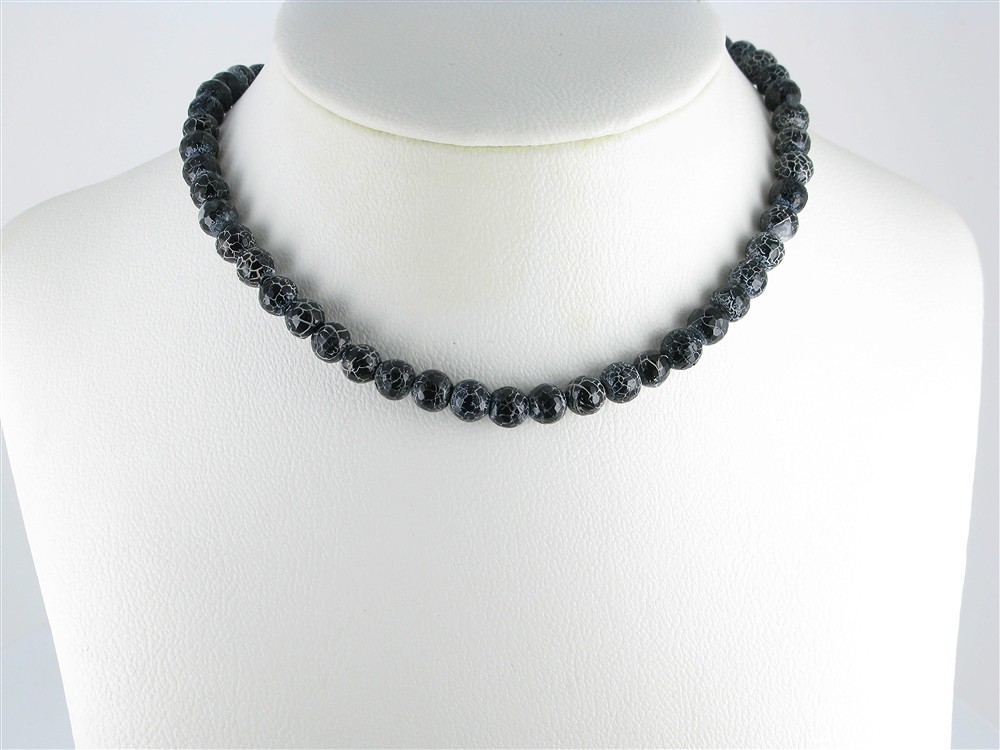 Filo di perline, Onice (smussato), sfaccettato, 08mm (35cm) | Marco Schreier