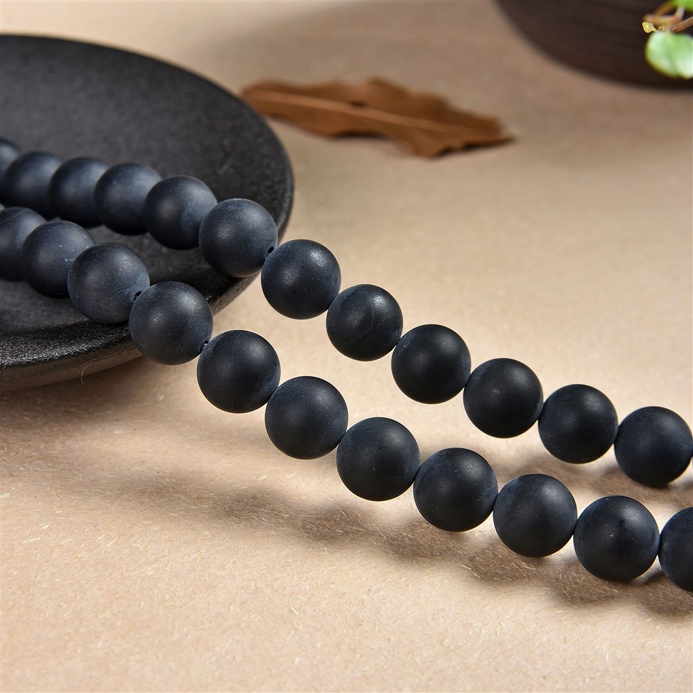 Cuentas preciosas, Ónice (teñido), mate, 10mm | Marco Schreier