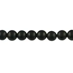 140460100910 Strang Kugeln, Onyx (gef.), matt, 10mm | Edelsteine, Heilsteine & Schmuck-Handel