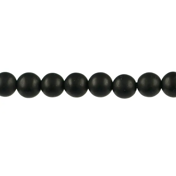 Strang Kugeln, Onyx (gef.), matt, 10mm | Edelsteine, Heilsteine & Schmuck-Handel