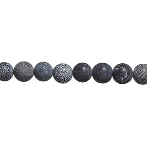Strang Kugeln, Onyx Druzy (gef.) matt, 10mm | Edelsteine, Heilsteine & Schmuck