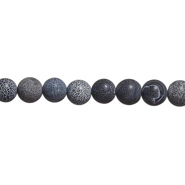 Rang de collier boules, Onyx Druzy (teintée) mat, 10mm | Marco Schreier
