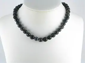 Strang Kugeln, Onyx (gef.), gefurcht facettiert, 10mm | Marco Schreier