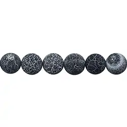 140460101013 Strang Kugeln, Onyx (gef.), gefurcht, matt, 12mm | Marco Schreier