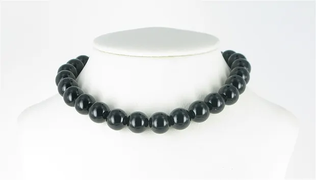 Rang de collier boules, Onyx (teintée), 12mm | Marco Schreier