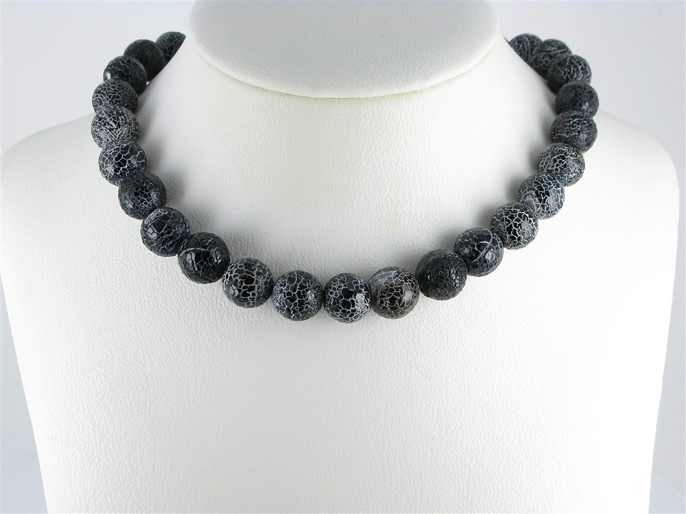 Cuentas de piedras preciosas, Ónice (teñido), estriado, facetado, 14mm | Marco Schreier