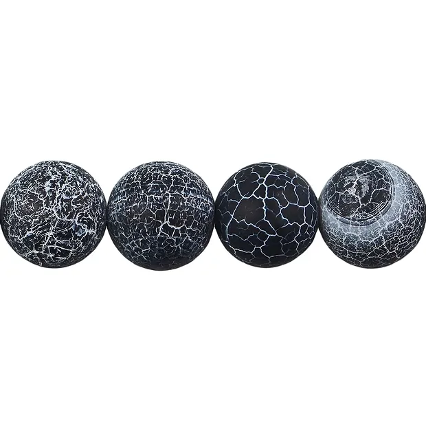 Strang Kugeln, Onyx (gef.), gefurcht, matt, 16mm | Marco Schreier