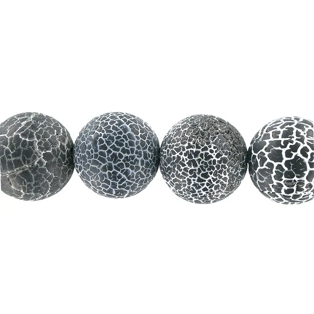 Rang de collier boules, Onyx (teintée), sillonné, mat, 20mm | Marco Schreier