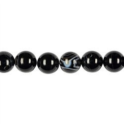 140460101422 Strang Kugeln, Onyx geb&#xE4;ndert (gef.), 20mm | GH Edelsteine, Heilsteine &amp; Schmuck