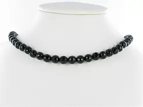 String Beads, Onyx (dyed), faceted, 08mm | wholesaler gems & healing stones