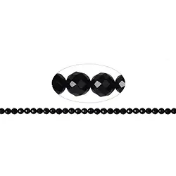 140460101820 Strang Kugeln, Onyx (gef.), facettiert, 08mm | Edelsteine, Heilsteine & Schmuck