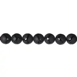 140460103020 String Beads, Onyx (dyed) "Football" matt/shiny, 10mm | Marco Schreier