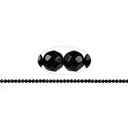 140460104820 Rang de collier boules, Onyx (teintée), à facettes, 03mm | Marco Schreier