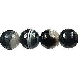 140460106227 String Beads, Onyx half/half (dyed), faceted, 16mm | Marco Schreier