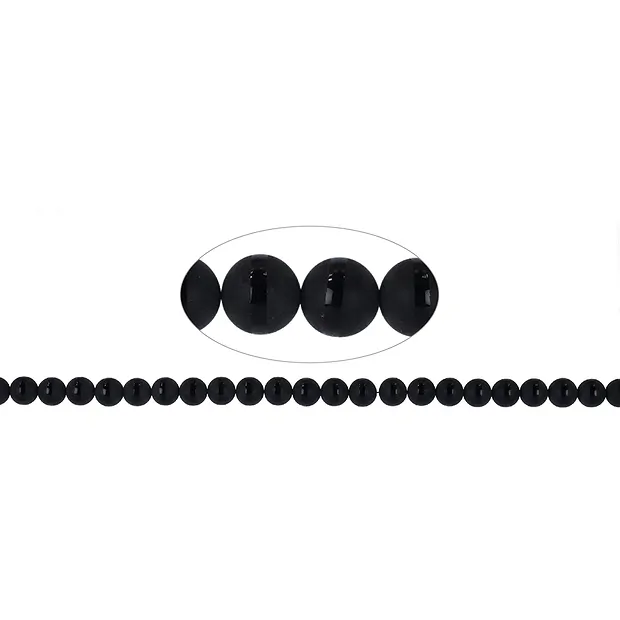 Rang de collier boules "Saturn", Onyx (teintée), 06mm | Marco Schreier