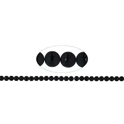 140460107730 Strang Kugeln "Saturn", Onyx (gef.), 08mm | GH Edelsteine, Heilsteine & Schmuck