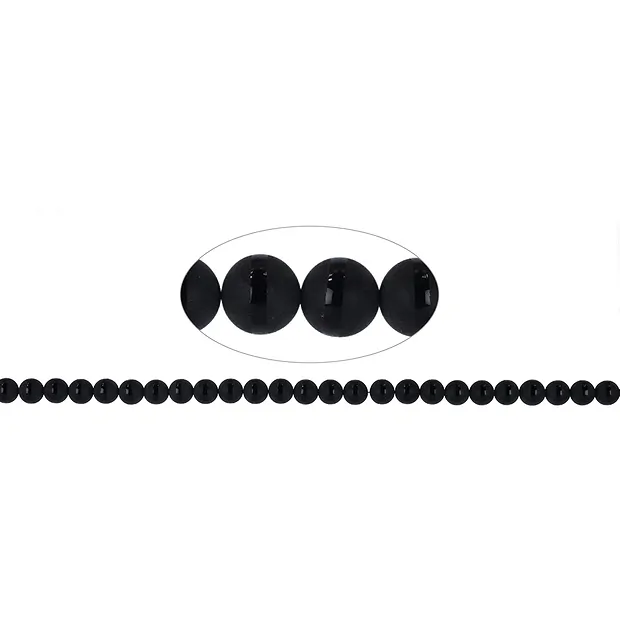 String Beads "Saturn", Onyx (dyed), 08mm | wholesaler gems & healing stones