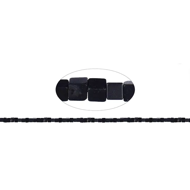 Strang Würfel, Onyx (gef.), 04mm | Großhändler Edelsteine, Heilsteine & Schmuck