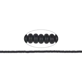 Strang Button, Onyx (gef.),  matt,  02 x 04mm | Edelsteine, Heilsteine & Schmuck