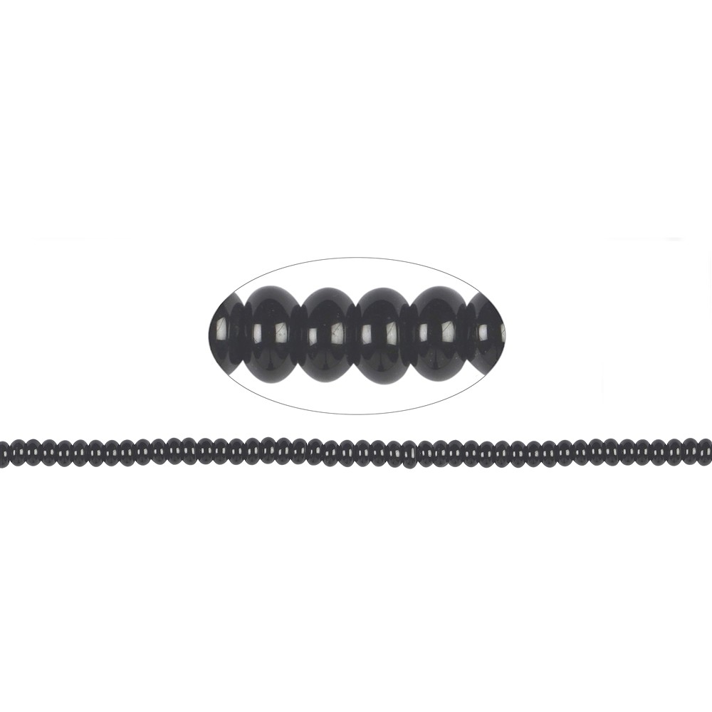 Button strand, Onyx (dyed), 04 x 08mm | wholesale gems, healing stones & jewelry